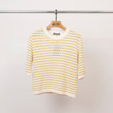 Pull en maille rayée manches courtes – CA9633