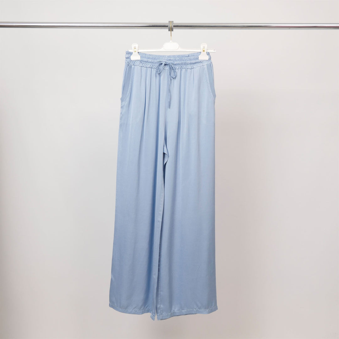 Satin trousers with elasticated waist – DB14570VS