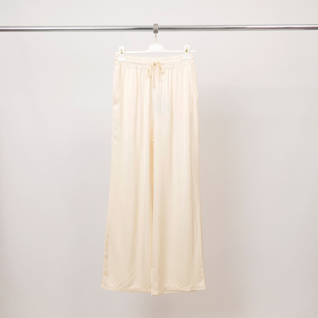 Satin trousers with elasticated waist – DB14570VS