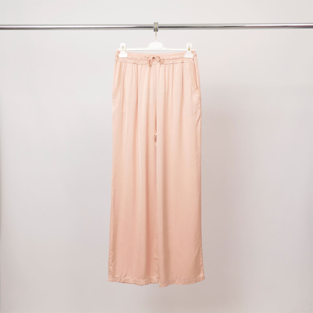 Satin trousers with elasticated waist – DB14570VS