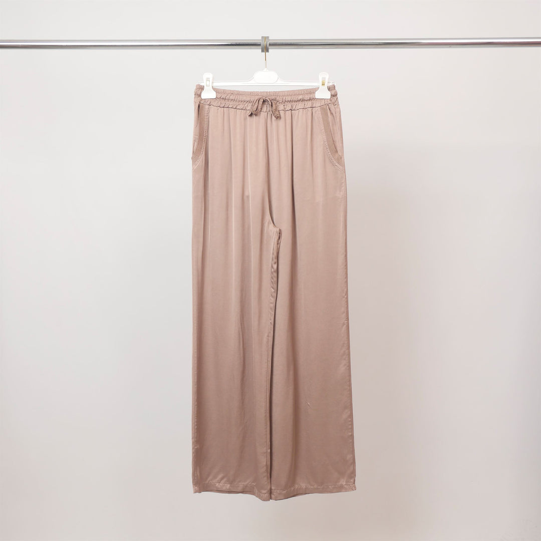 Satin trousers with elasticated waist – DB14570VS
