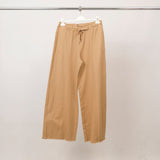 Wide-leg cotton trousers with elasticated waistband – MF56008
