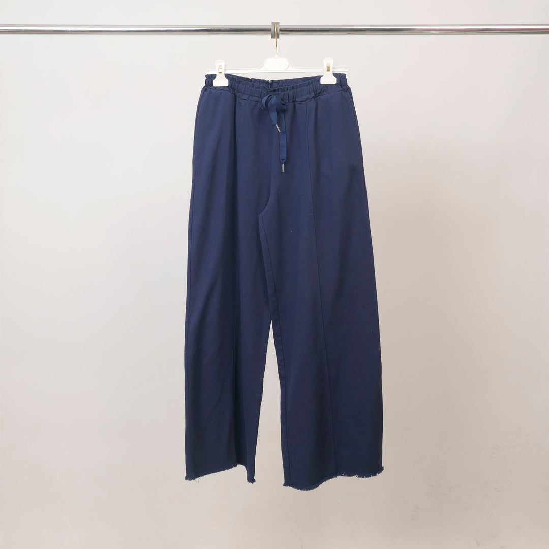 Pantalon large taille élastiquée en coton – MF56008