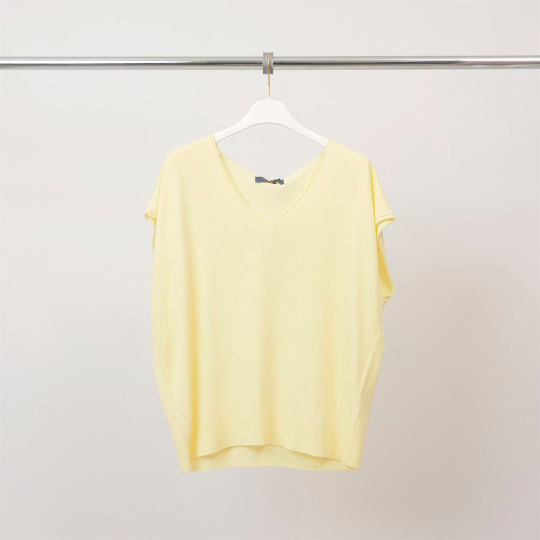 Sleeveless V-neck sweater in fine knit – CA10898 