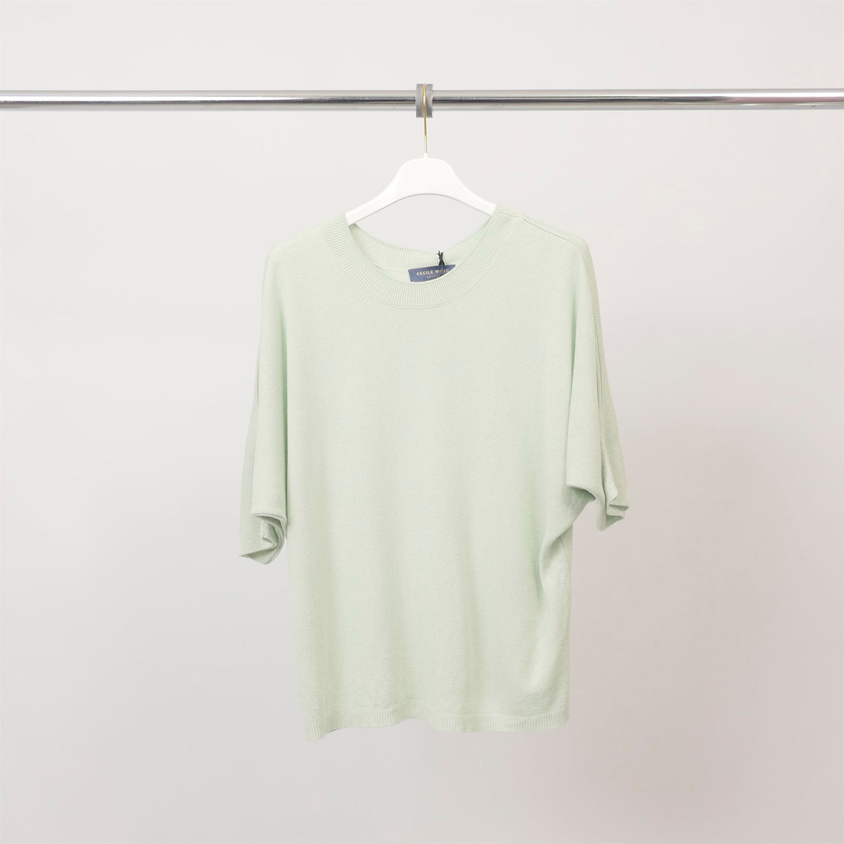 Pull manches courtes col rond pastel ca10879