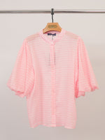 Charger l'image dans la galerie, Chemise rayée manches bouffantes col officier SSC80555
