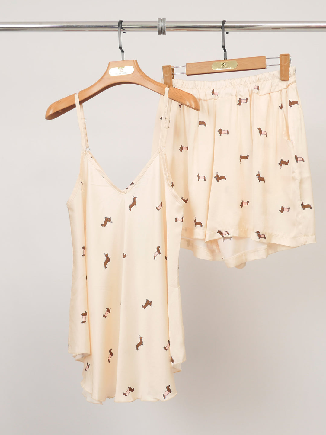 Dog print satin camisole KD9173VS-4