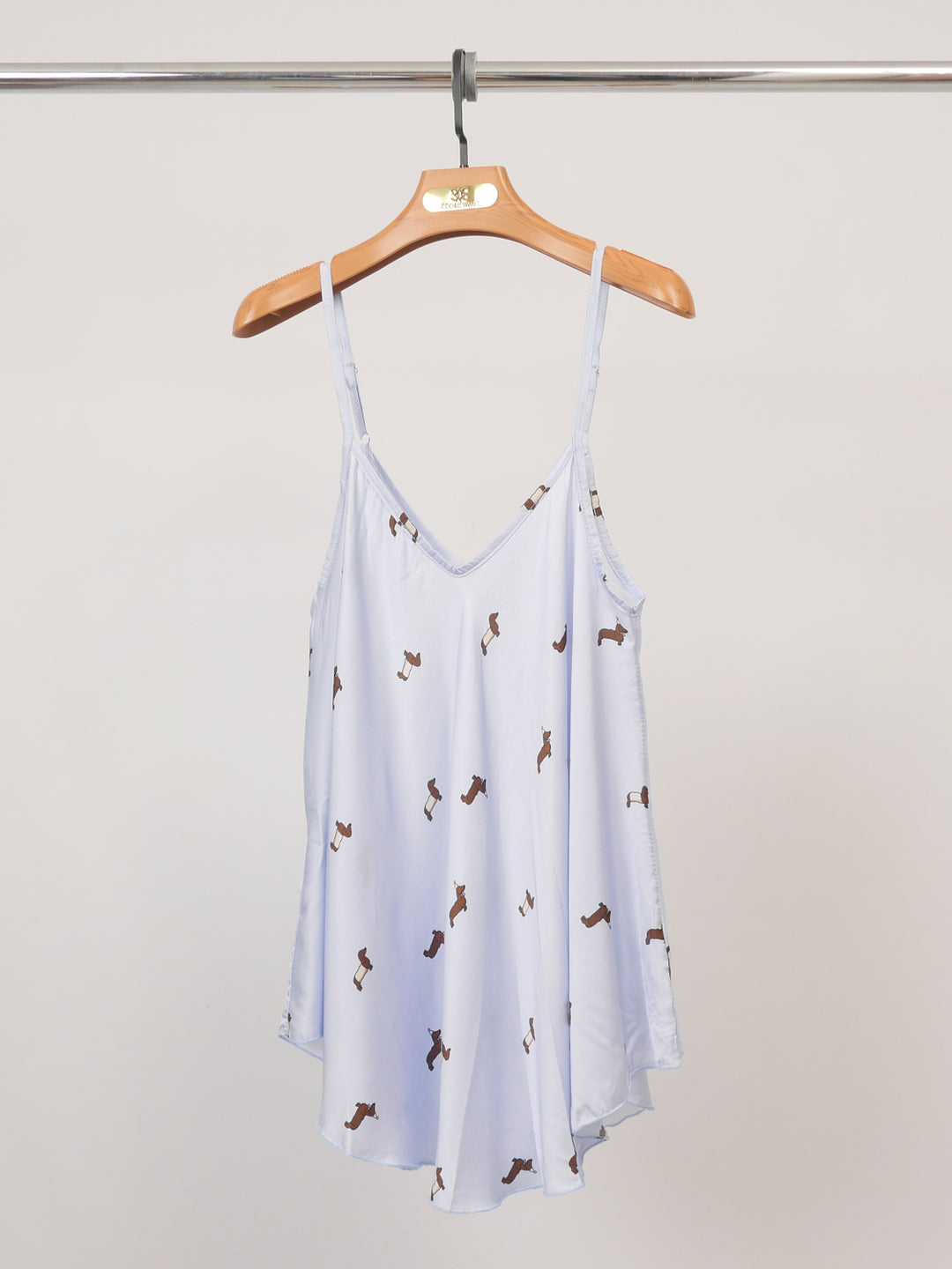 Dog print satin camisole KD9173VS-4