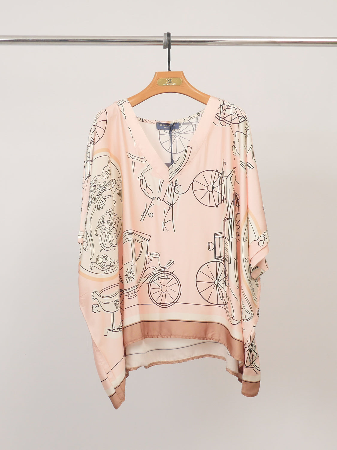Blouse satinée imprimée kd8069vs 35