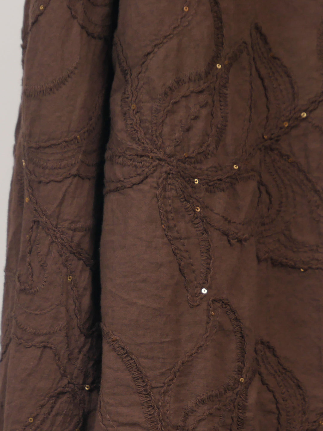 Chemise brodée fleurs manches bouffantes MF56210