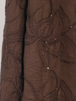 Charger l'image dans la galerie, Chemise brodée fleurs manches bouffantes MF56210
