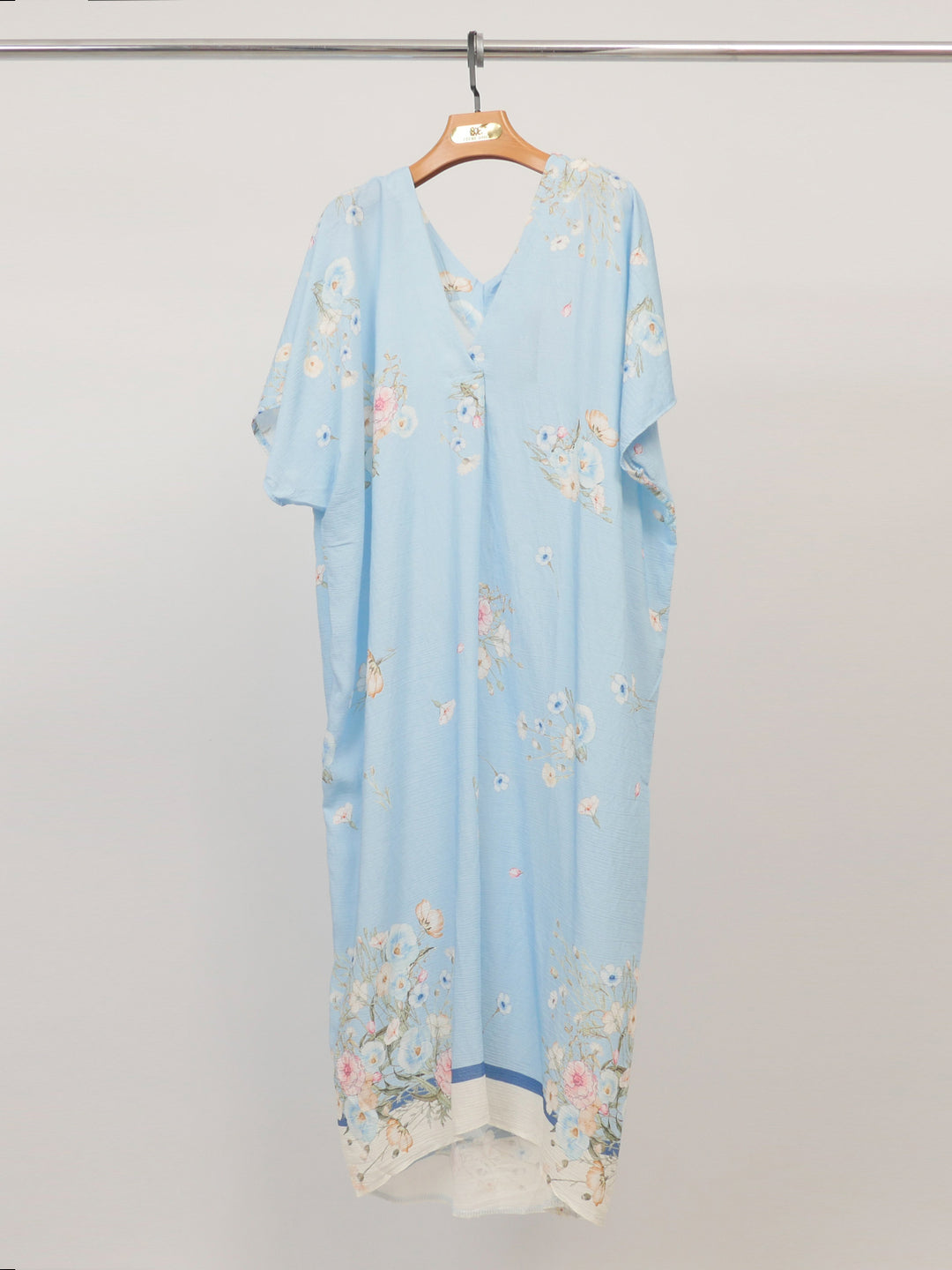 Robe manches courtes Col V Texturée KD5083TC-22