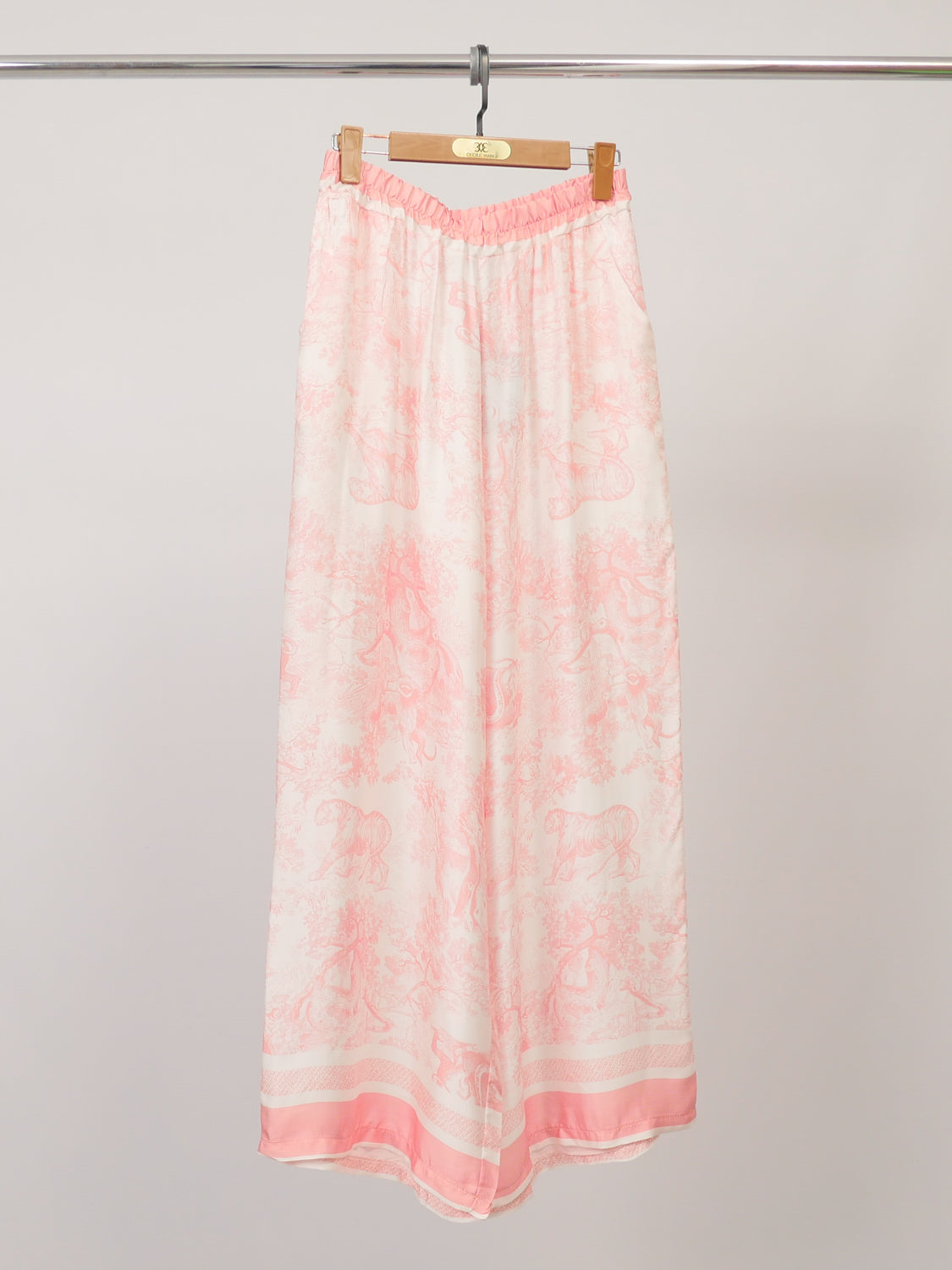 Pantalon satiné imprimé toile de jouy fluide kd6637vs 6