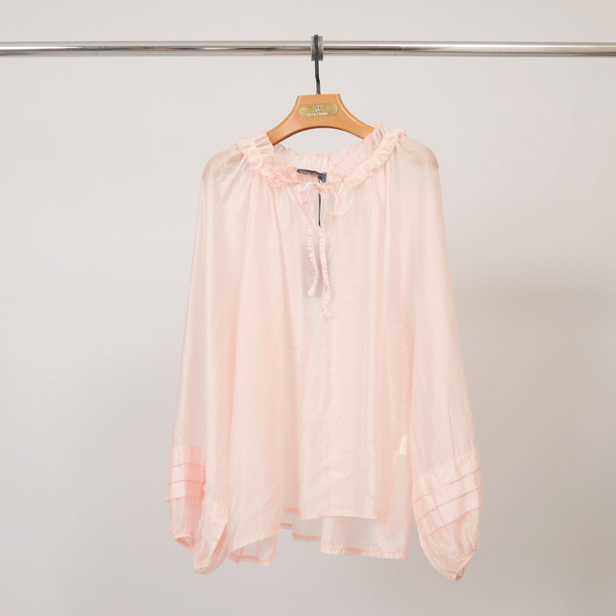 Blouse fluide col froncé manches longues kd9568tc u