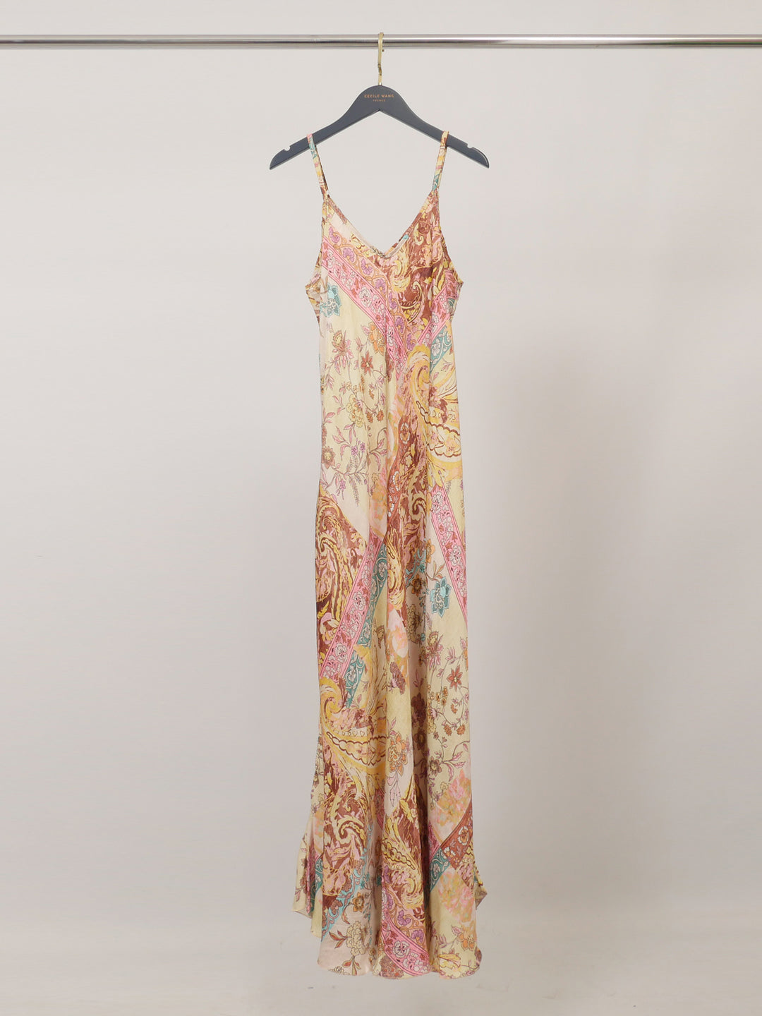 Robe satinée imprimé bohème KD7505VS-10