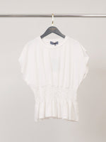 Load image into Gallery viewer, Top en coton à taille smockée TDM32726
