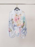 Charger l'image dans la galerie, Blouse imprimée fleurie à encolure travaillée KD8971-7
