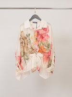Charger l'image dans la galerie, Blouse imprimée fleurie à encolure travaillée KD8971-7
