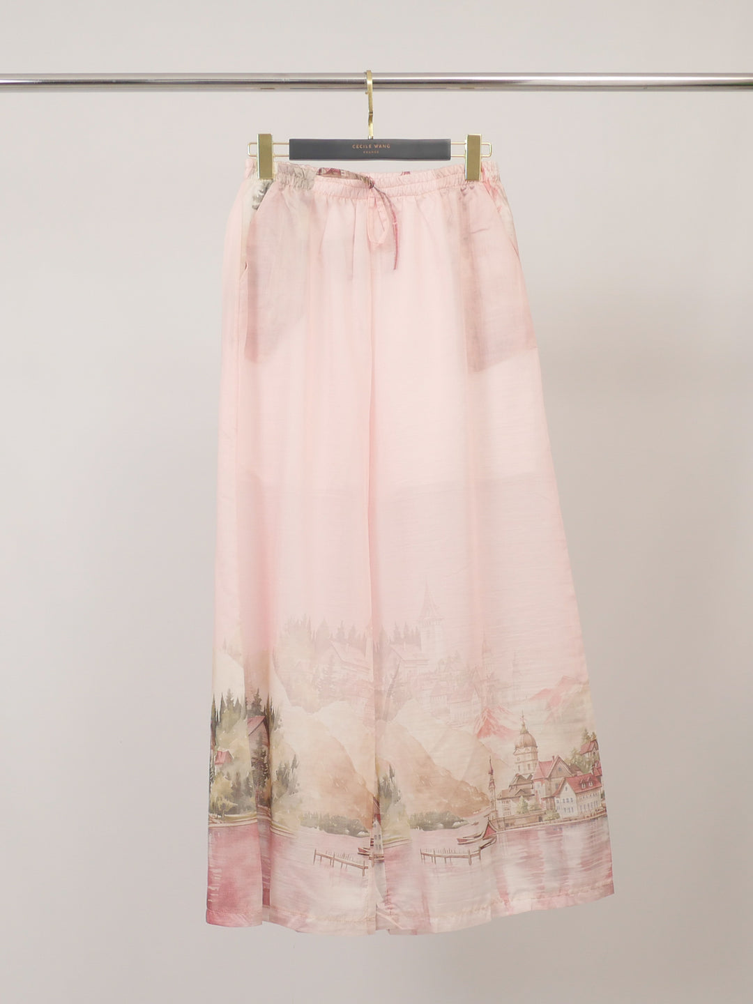 Pantalon large imprimé paysage KD9571-3