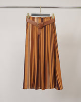 Jupe fluide rayée avec ceinture TDM52123-30