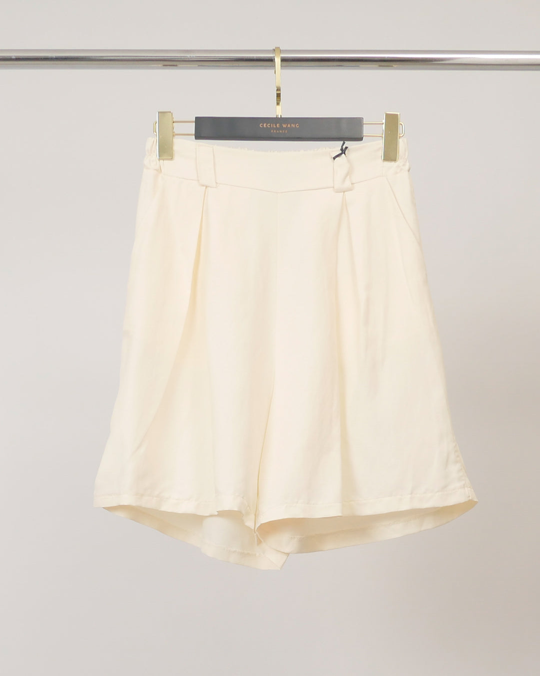 Short à pinces lyocell-lin effet jupe TDM55525-1