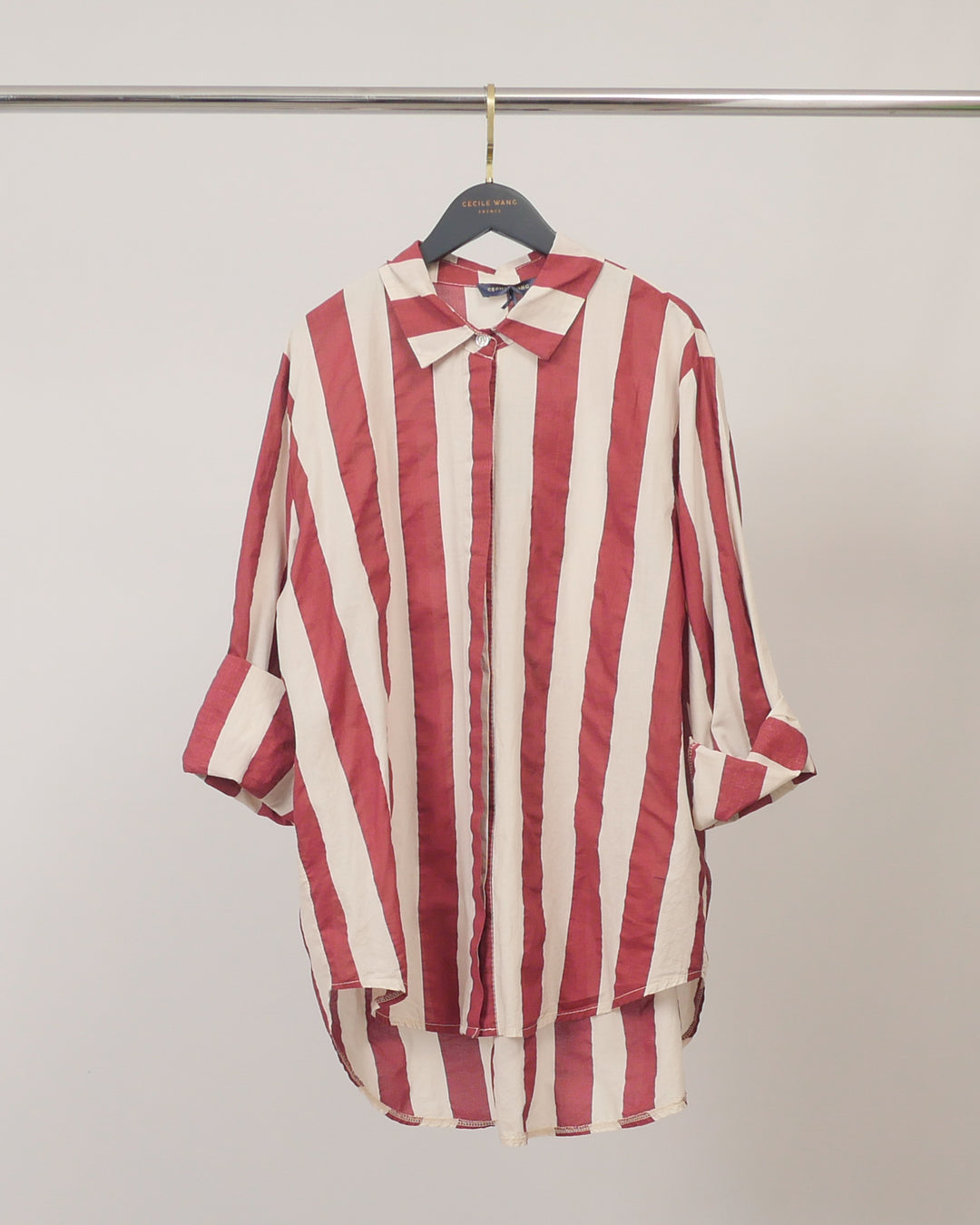 Chemise en coton à rayures larges TDM50320-5