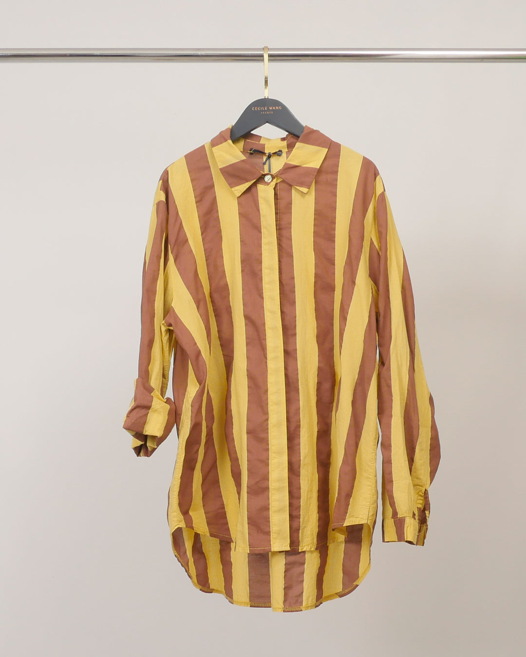 Chemise en coton à rayures larges TDM50320-5