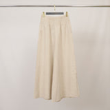 Pantalon large en lin à taille élastiquée JY12013