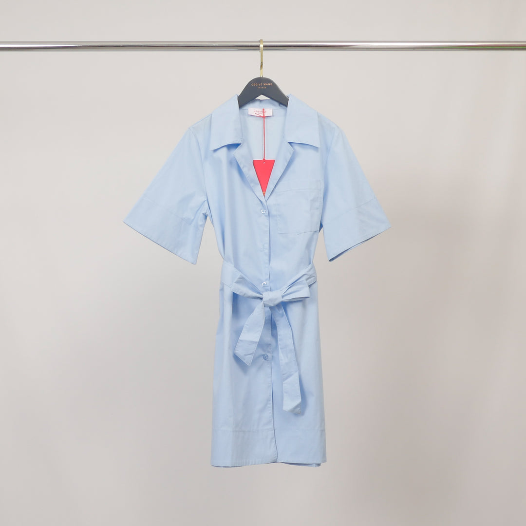 Robe chemise ceinturée en coton MJ5424