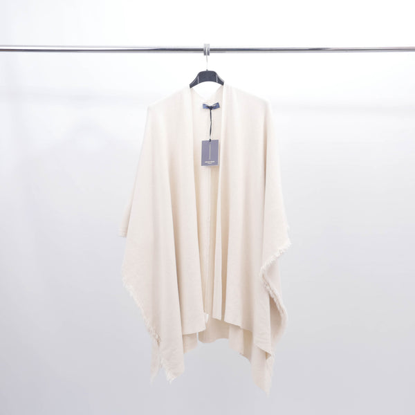 Soft knit fringed poncho - ZMP1256
