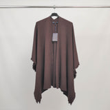 Soft knit fringed poncho - ZMP1256