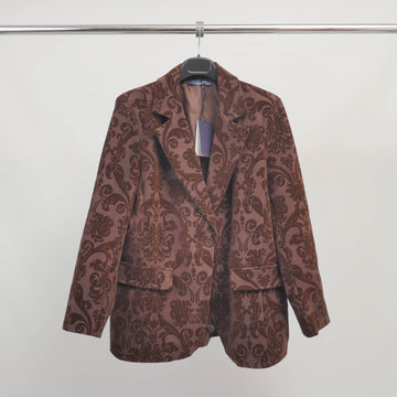 Veste à motif baroque en velours dévoré – ref TDM68924-2