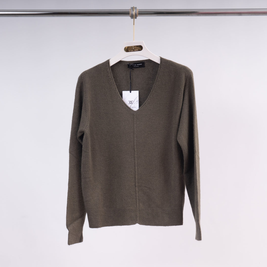 Pull col V maille fine – YF37010