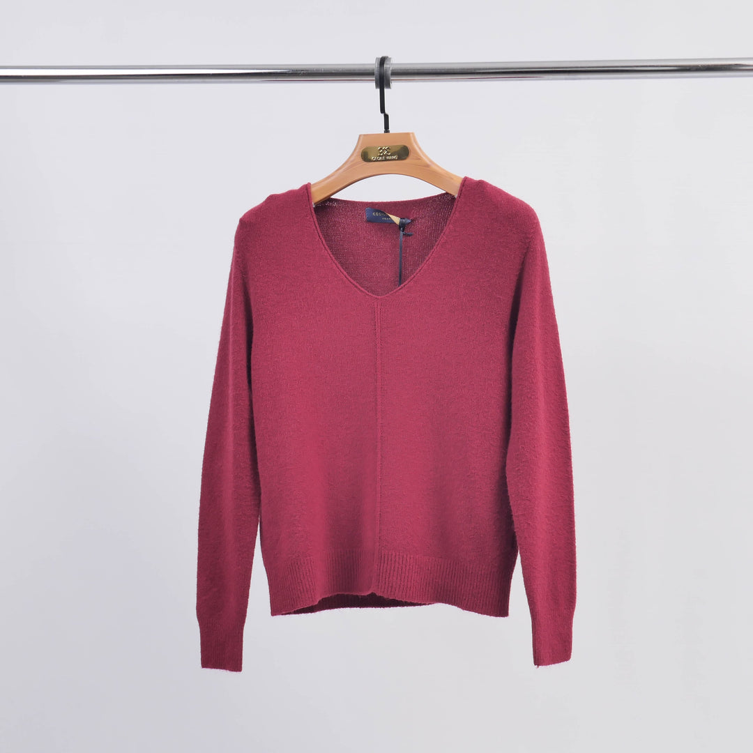 Pull col V maille fine – YF37010