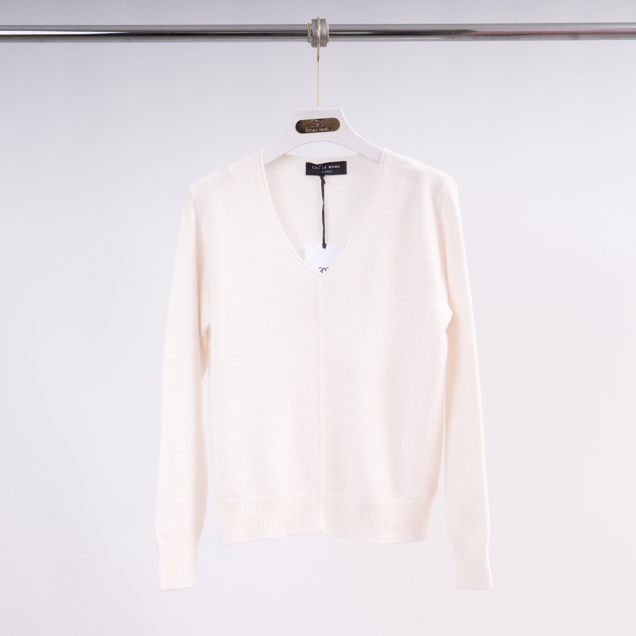 Pull col V maille fine – YF37010