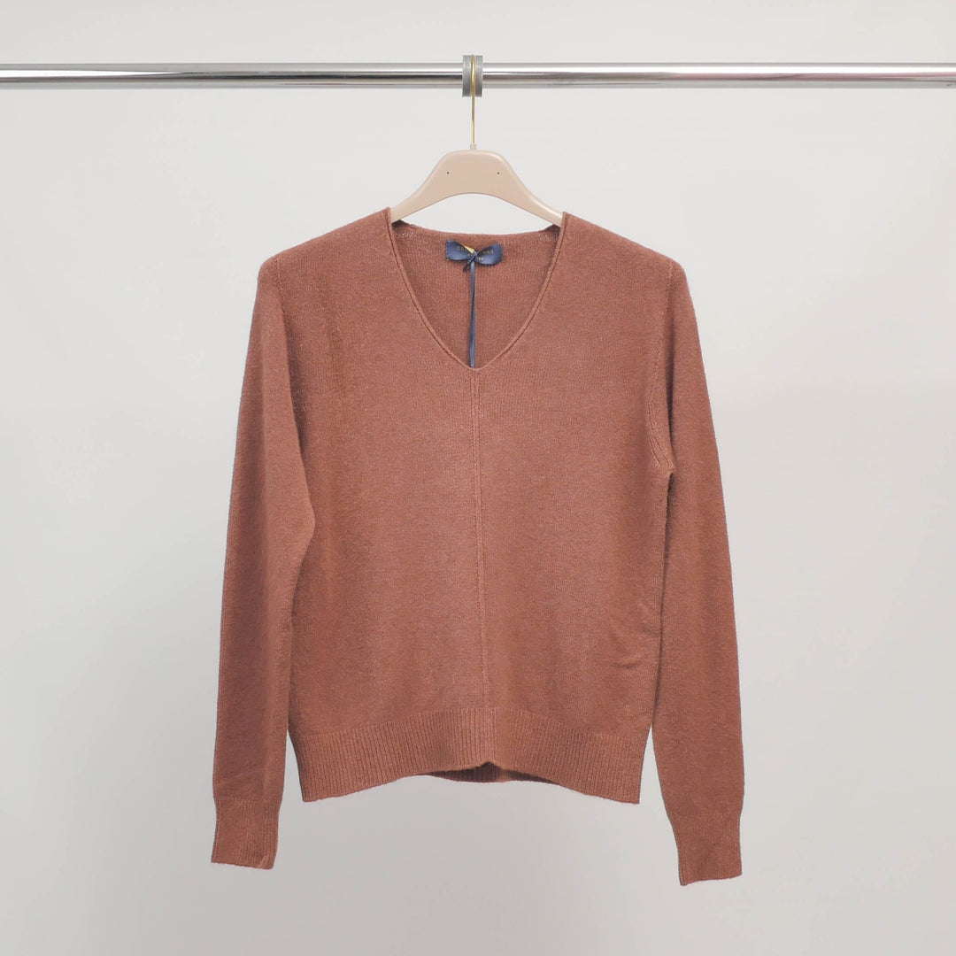 Pull col V maille fine – YF37010