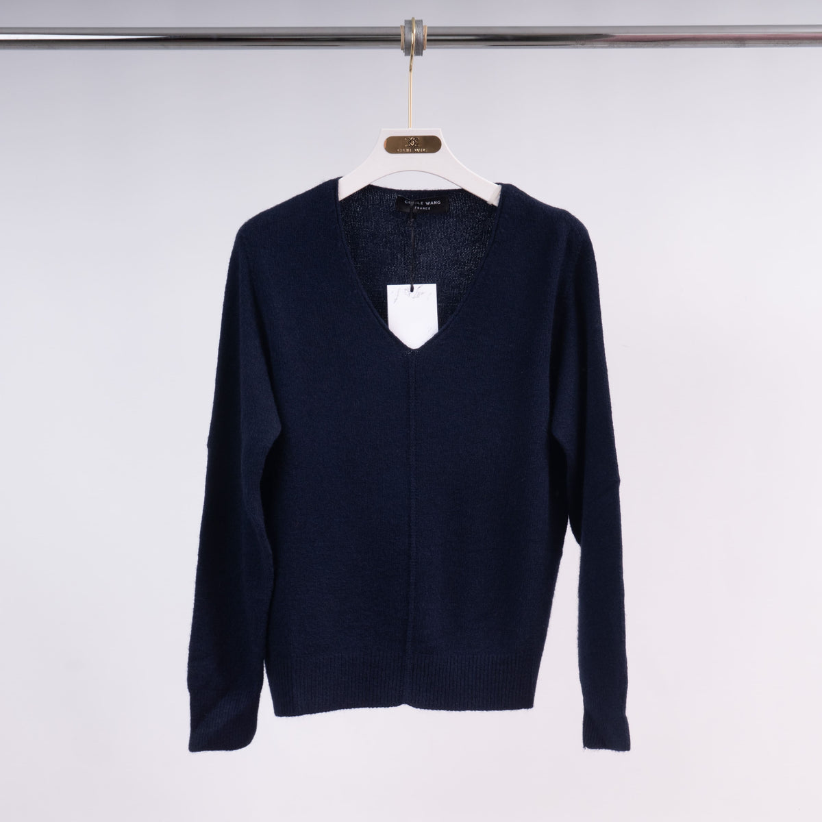 Pull col v maille fine – yf37010