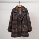 Brushed wool check jacket – TDM82225