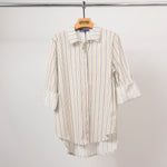 Load image into Gallery viewer, Ivory multicoloured loose fit striped shirt TDM50320-53
