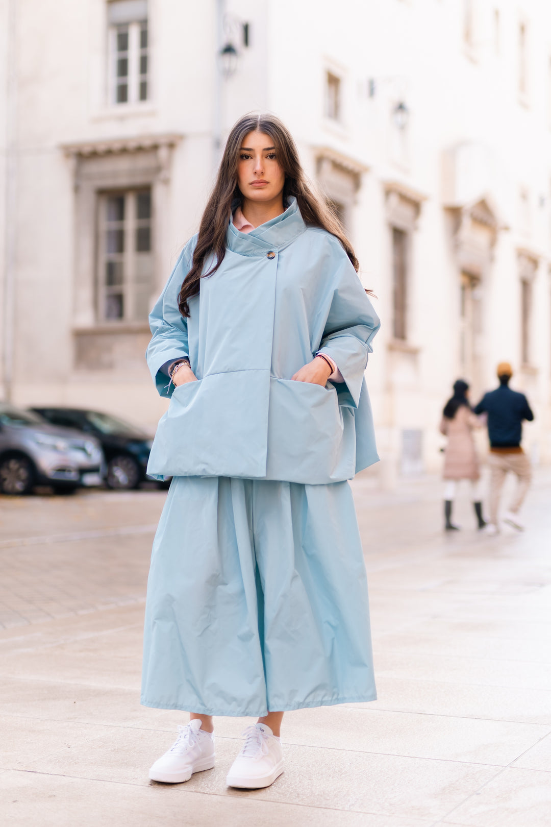 Pleated waterproof midi skirt – HM4547