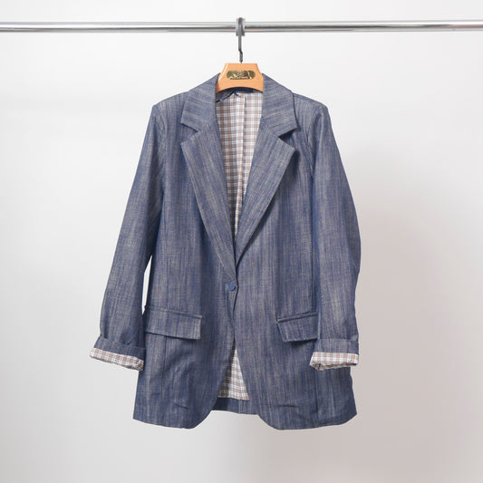 Blazer en chambray bleu TDM68924J