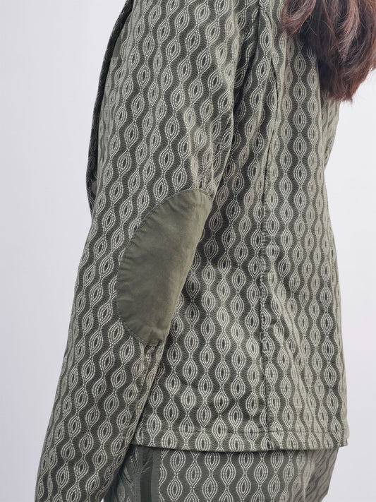 Blazer stretch à motif géométrique – CVA514721-2