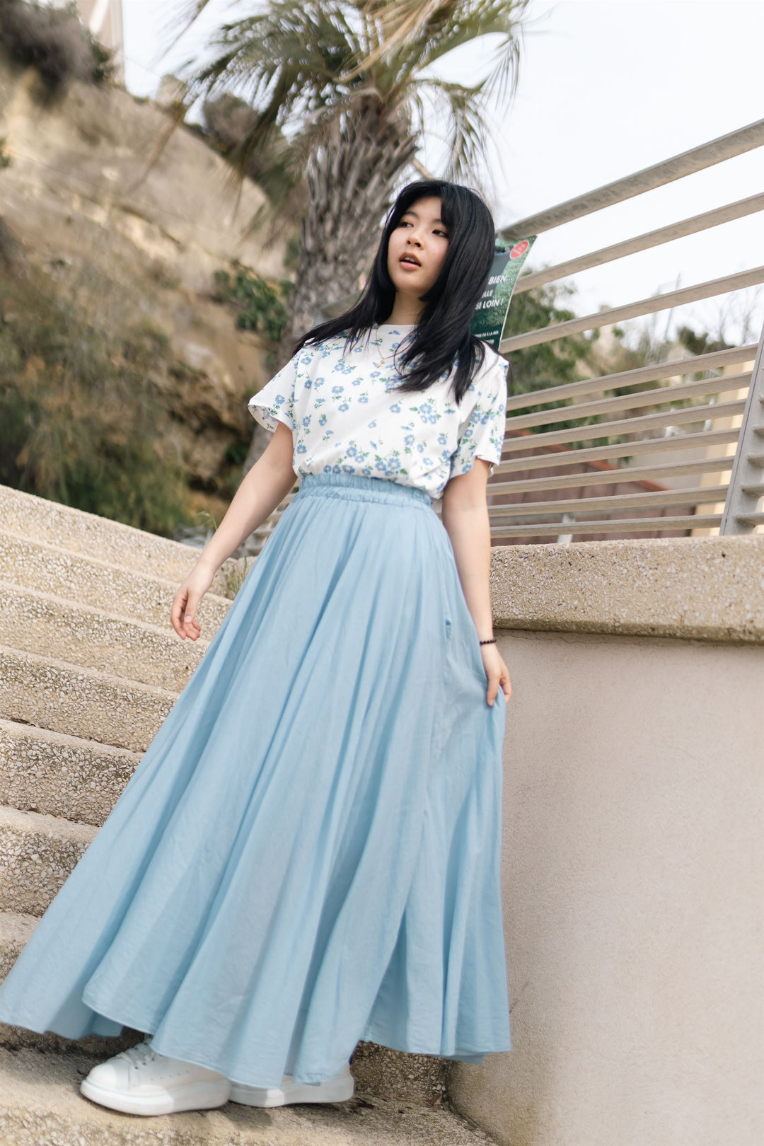 Long cotton voile skirt – DB75152