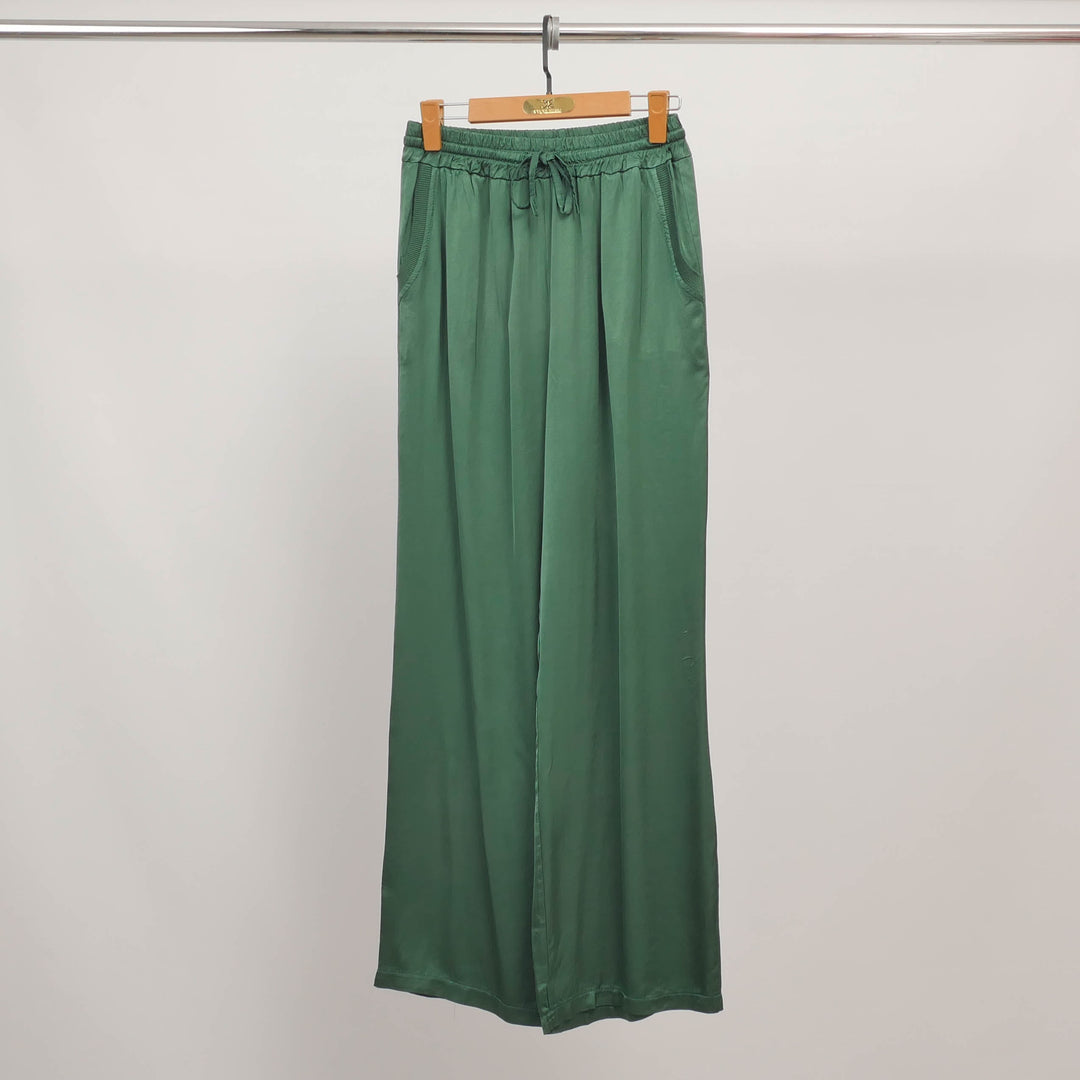 Satin trousers with elasticated waist – DB14570VS