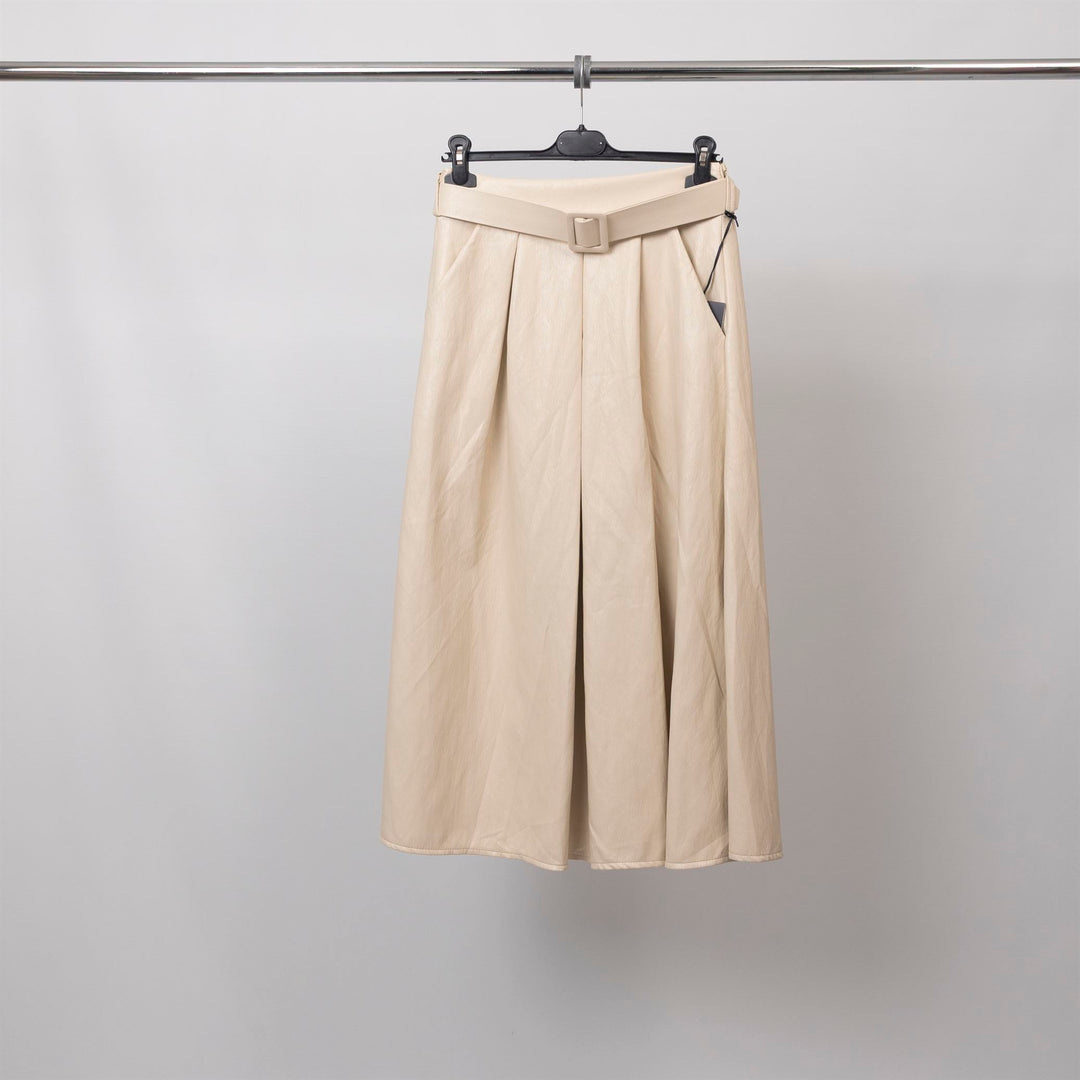 Flared midi skirt with integrated belt – TDM72125-6
