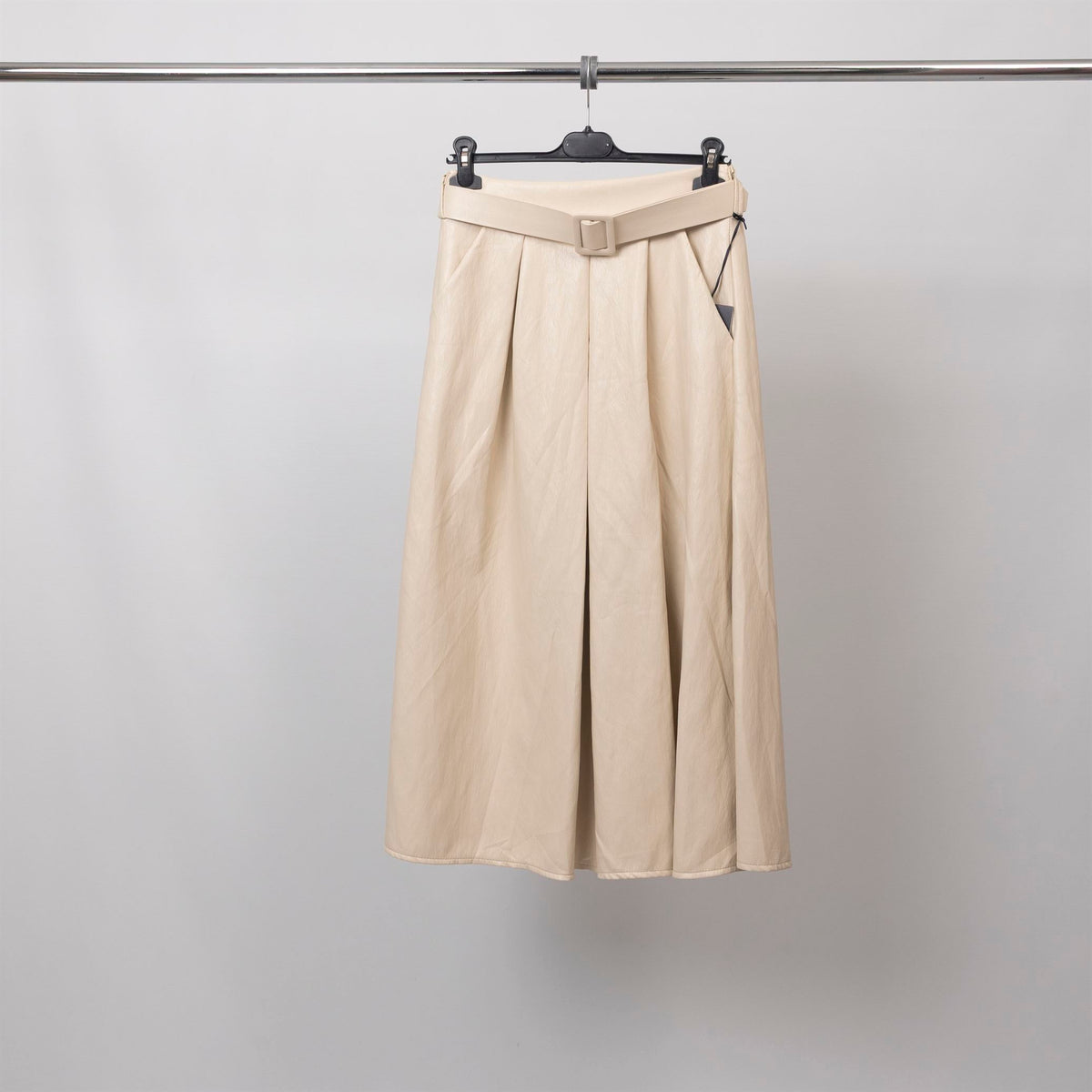 Flared midi skirt with integrated belt – tdm72125 6