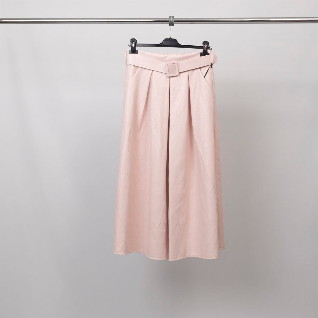 Flared midi skirt with integrated belt – TDM72125-6