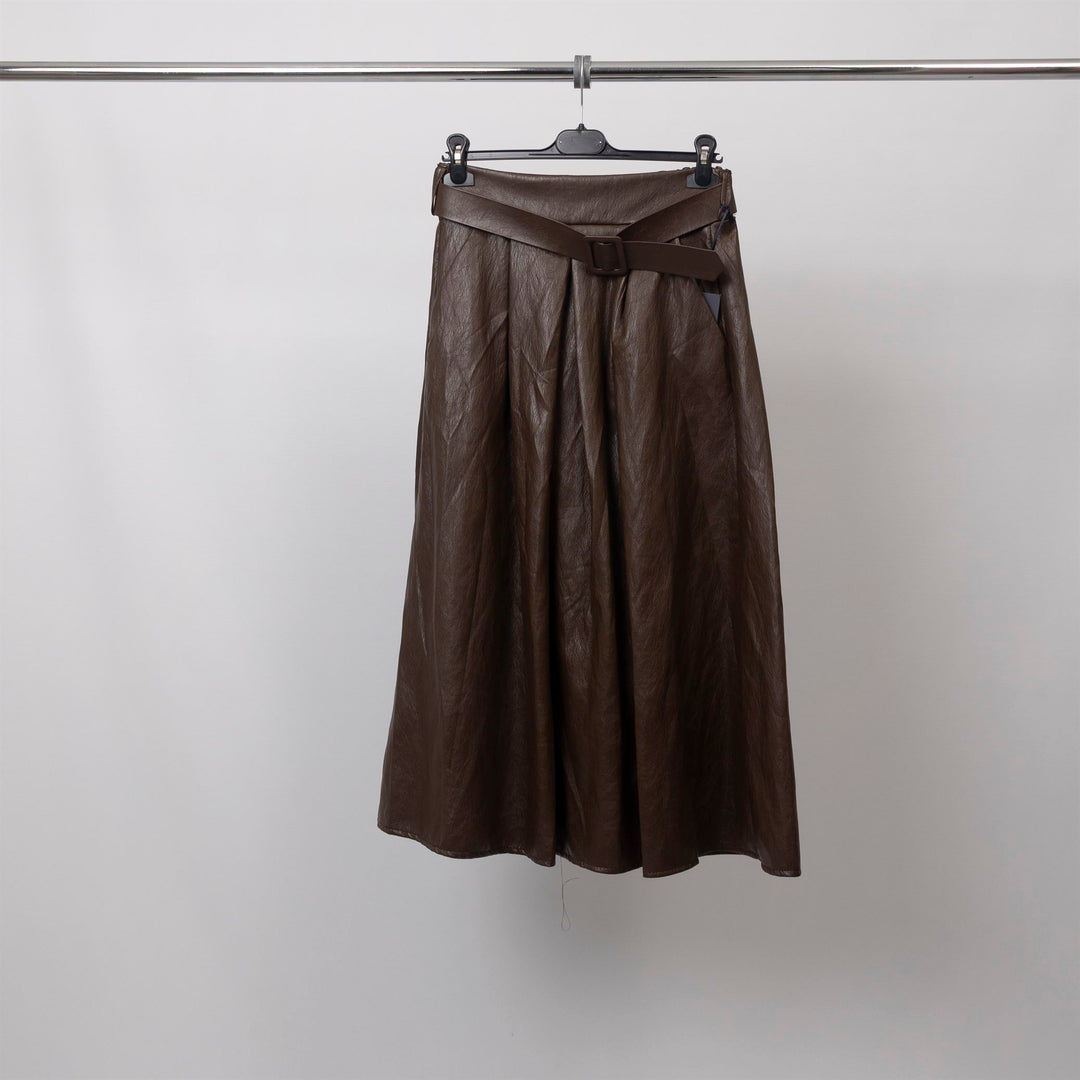 Flared midi skirt with integrated belt – TDM72125-6