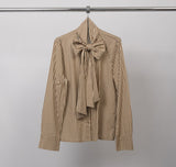 Chemise à rayures col lavallière – TDM79024