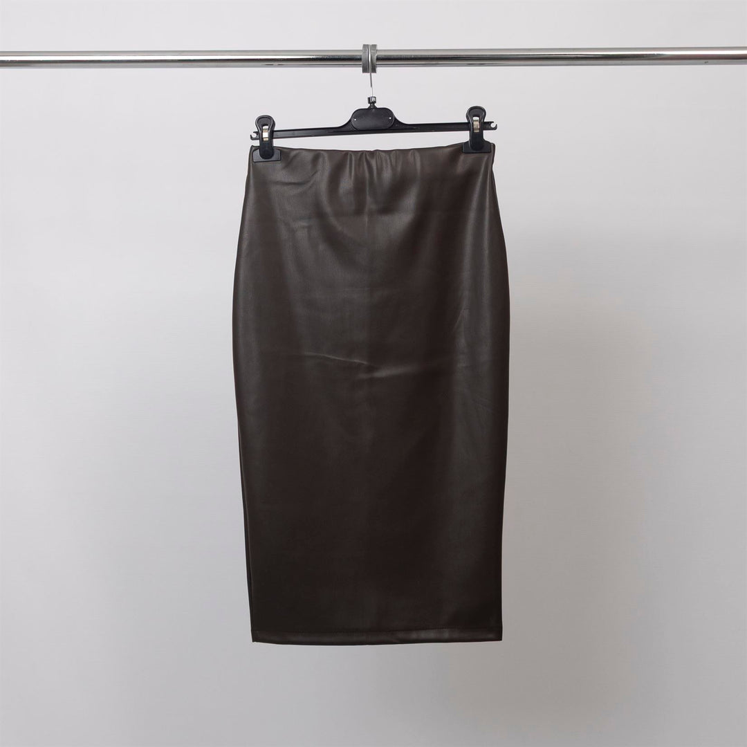 Clean-cut, crinkled midi skirt – TDMK851
